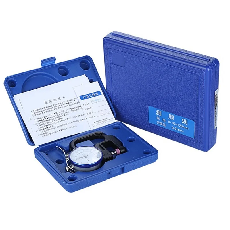 

Flat Head Ceramics Thickness Gauge Micrometer Percentage 0.001 mm High Precision Pointer Caliper Gauge Measuring Film Paper