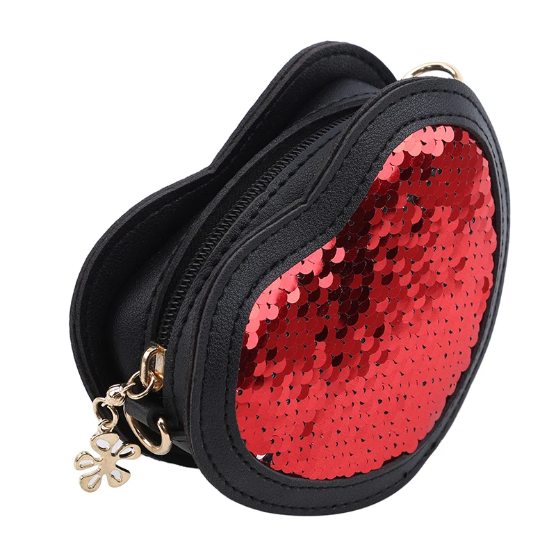 

2020 New Mini 1 Piece children's Bag Shoulder Cute Peach Heart Sequin Crossbody Bag Hot Selling