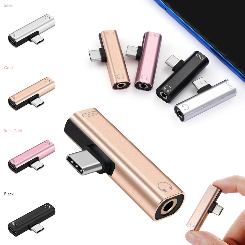 Универсальный переходник для наушников Mini USB Type C на 3 5 мм AUX кабель аксессуары