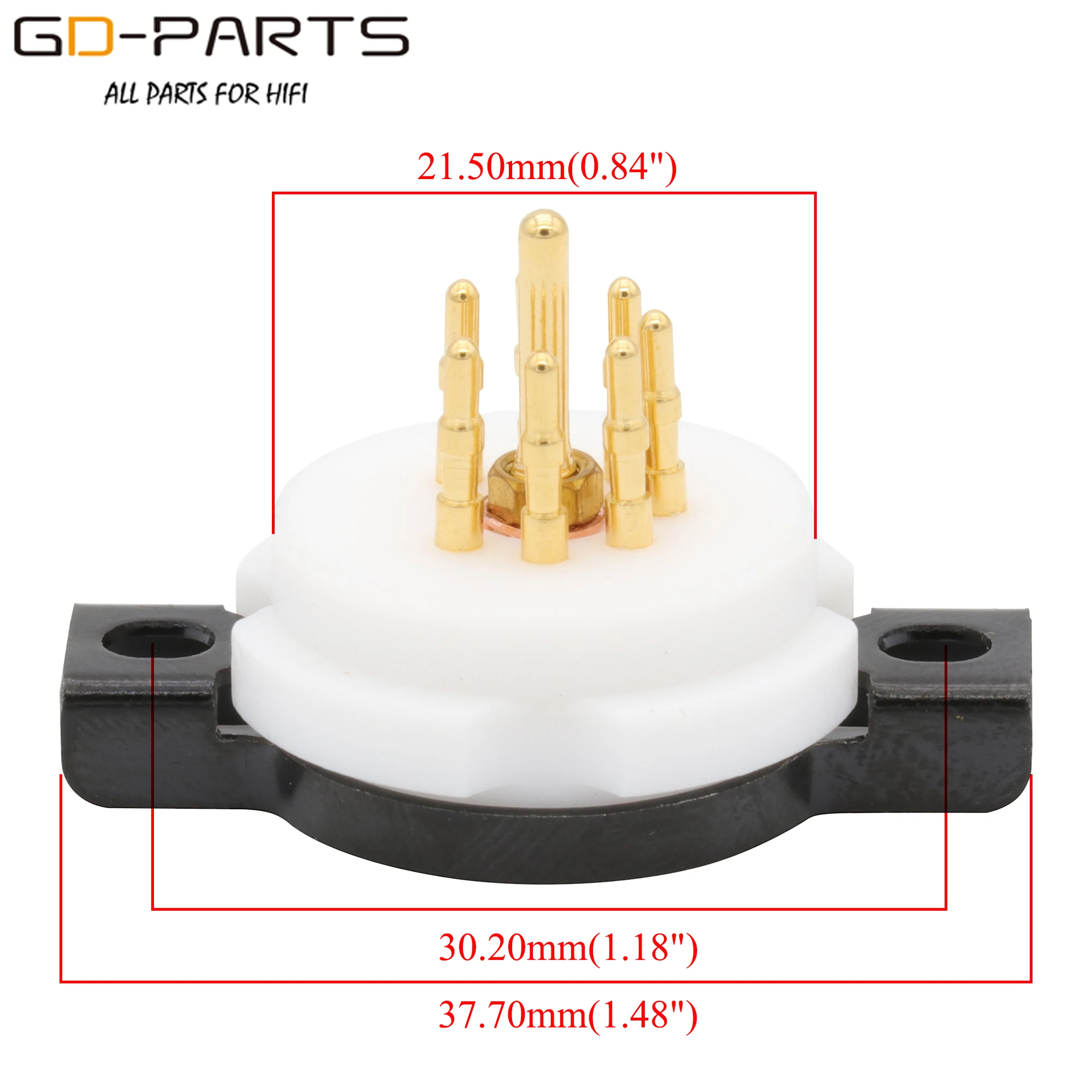 Новый 7pin PTFE вакуумная трубка гнездо клапана для 6Z4 6X4 EF95 EF91 6AU6 золотистые медные