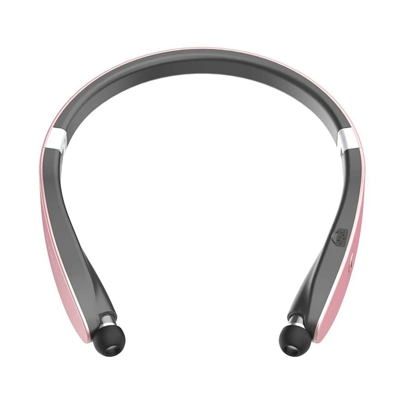 Folding Bluetooth Headset Sports Waterproof Neck Hanging Headphone with Retractable Earphones Noise Reduction Stereo Headphones|Наушники и