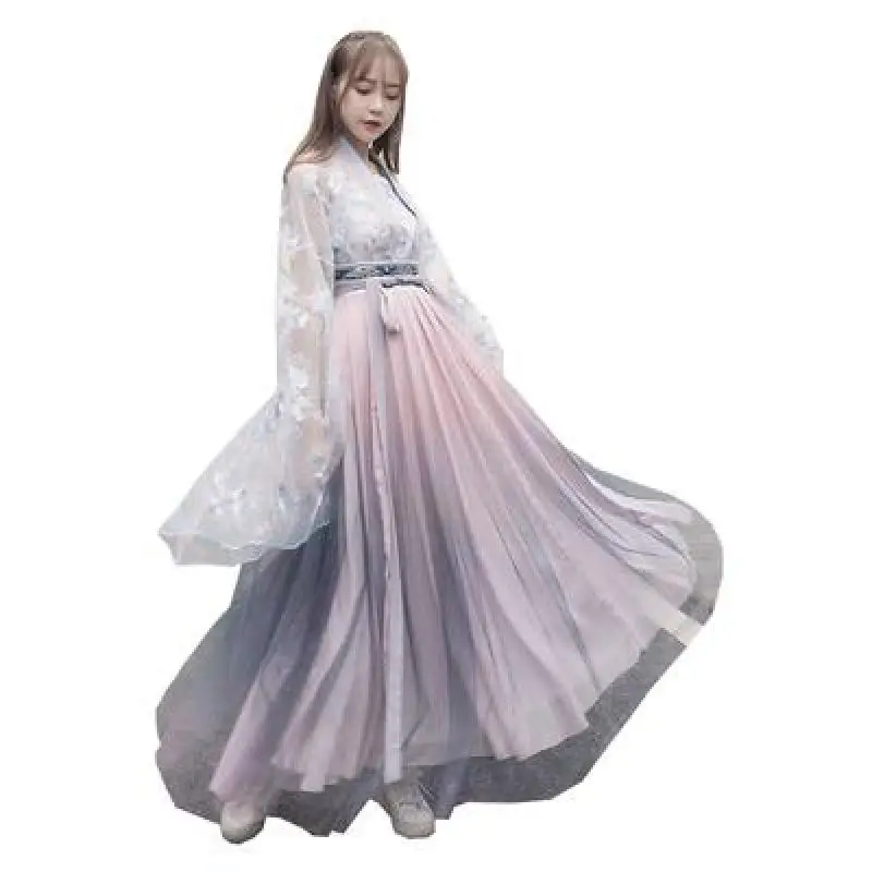 

Princess Fairy Hanfu Dress Chinese Traditional National Dance Costume Ancient Tangsuit Vintage Carnival Women 3pcs Clothing