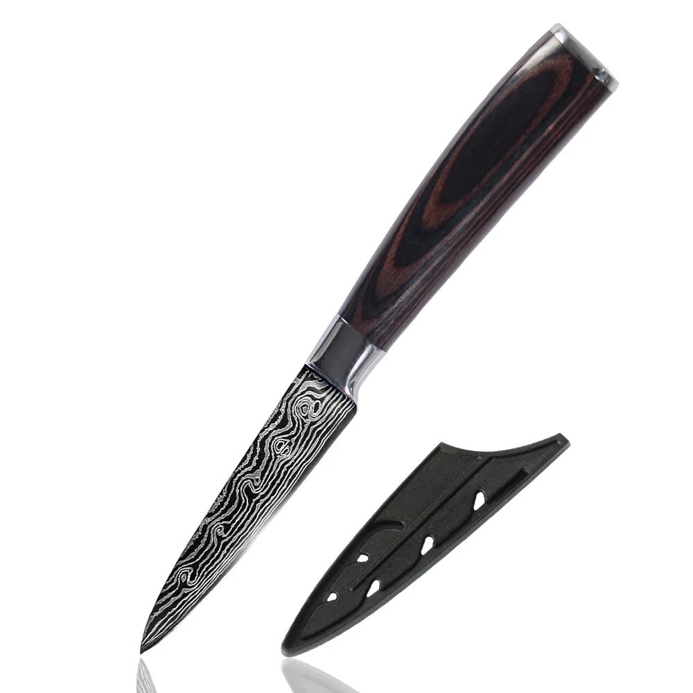 3.5 inch Fruit Knife SOWOLL немецкий Высокоуглеродистый нож из нержавеющей стали, эргономичная ручка, Ультра острый, бесплатный подарок, кухонный нож в рулоне, сумка, чехлы - Цвет: 3.5 inch Fruit Knife