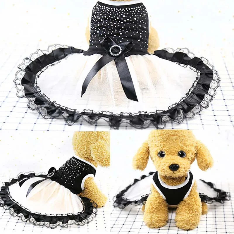 Summer Dog Dress Pet Clothes for Small Wedding Skirt Puppy Clothing Spring Fashion Jean XS-XXL | Дом и сад