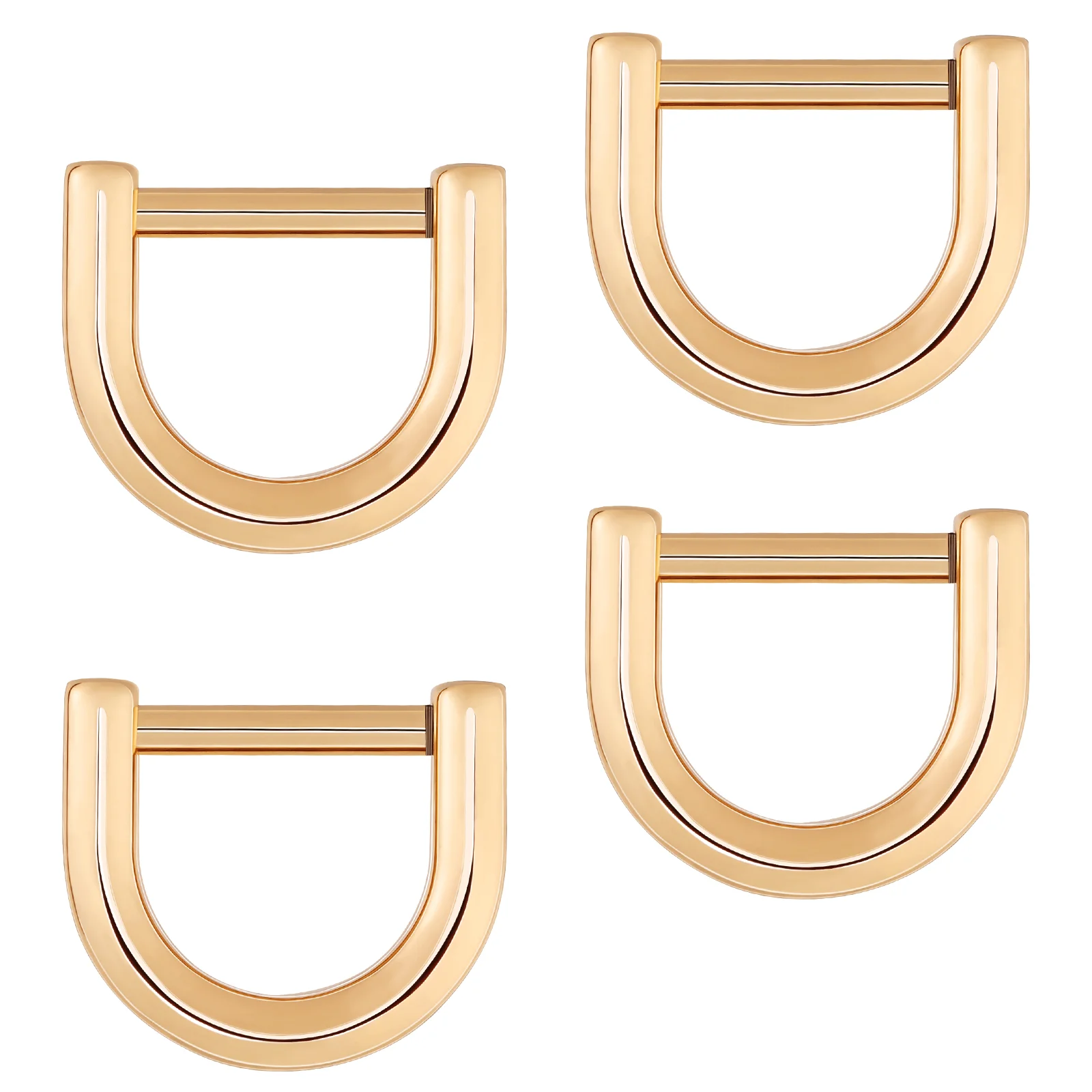 

Artibetter 4 шт. D-образное кольцо с закрывающим винтом съемный направляющий ремень для рукоделия Скоба зажим для замены