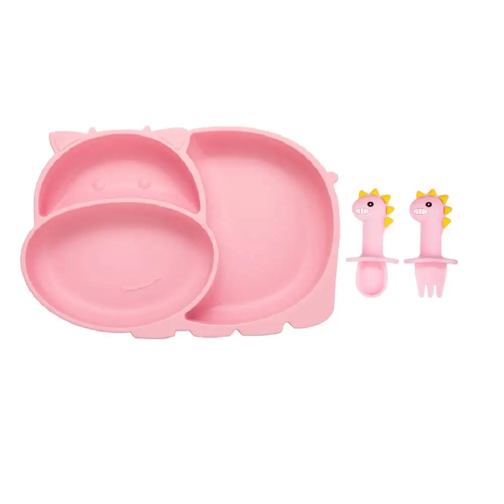 

Детская миска + ложка + вилка столовая посуда без бисфенола А детские блюда для коров из мультфильмов набор посуды для еды детская посуда ант...