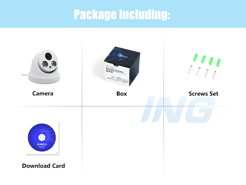 IP-камера HD H.265 3 Мп для помещений 1296P/1080P 2 светодиосветодиодный ИК ночное видение