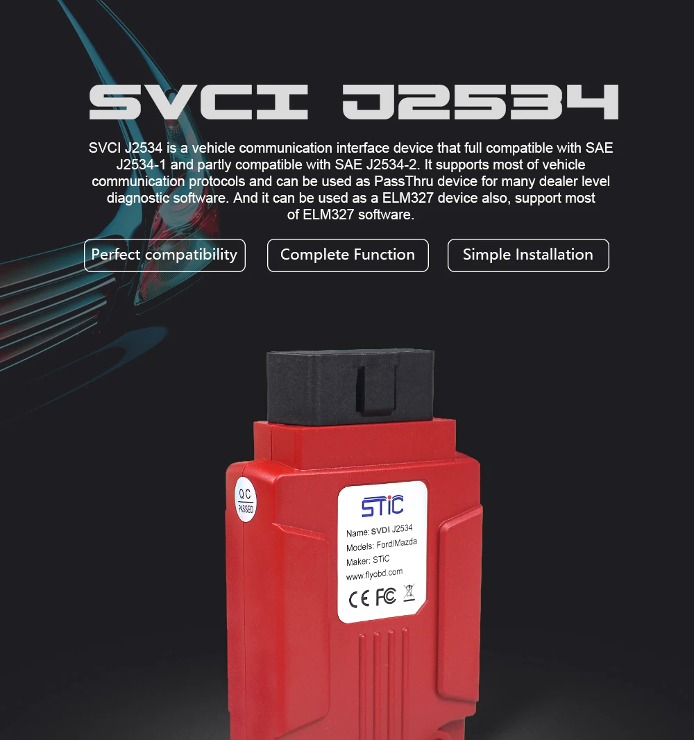 SVCI J2534 диагностический инструмент для mazda F-ord IDS VCM Better ELS27 ELM327 VCM2 поддержка