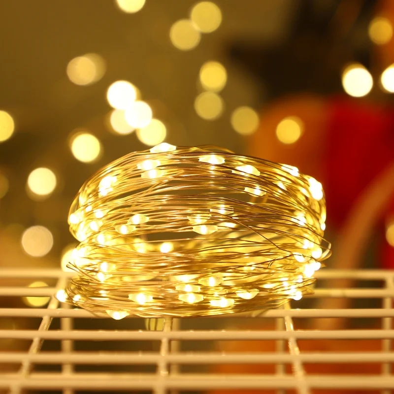 

1M 2M 3M 5M 10M Copper Wire LED String Lights Christmas Decoration for Home 2021 Christmas Ornaments Natal Navidad New Year 2022