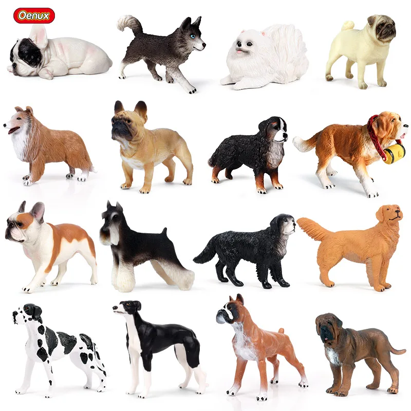 Фигурка боксёр Oenux в виде милой собаки бульдога померанского хаски