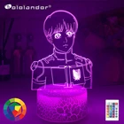 Светодиодный светильник аниме Атака Титанов Армин арлерт для украшения спальни ночник детский подарок на день рождения манга shцен На титанов 3d лампа