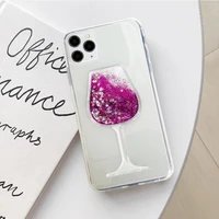 bling glitter star liquid quicksand wine glass clear case cover for samsung galaxy a1020304050708090 s a2131415171