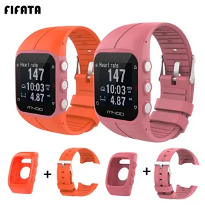 FIFATA Silicone Band Protective Case For Polar M430 M400 Sport Watch Strap Bracelet+Protector Shell  in USA (United States)