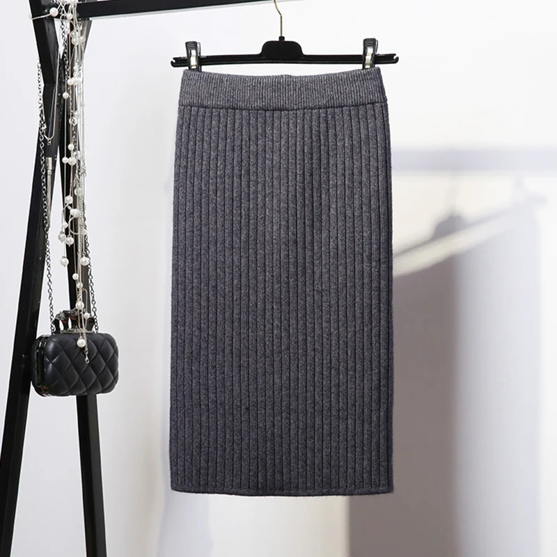 Юбка карандаш до колена женская с высокой талией|Женские юбки| |