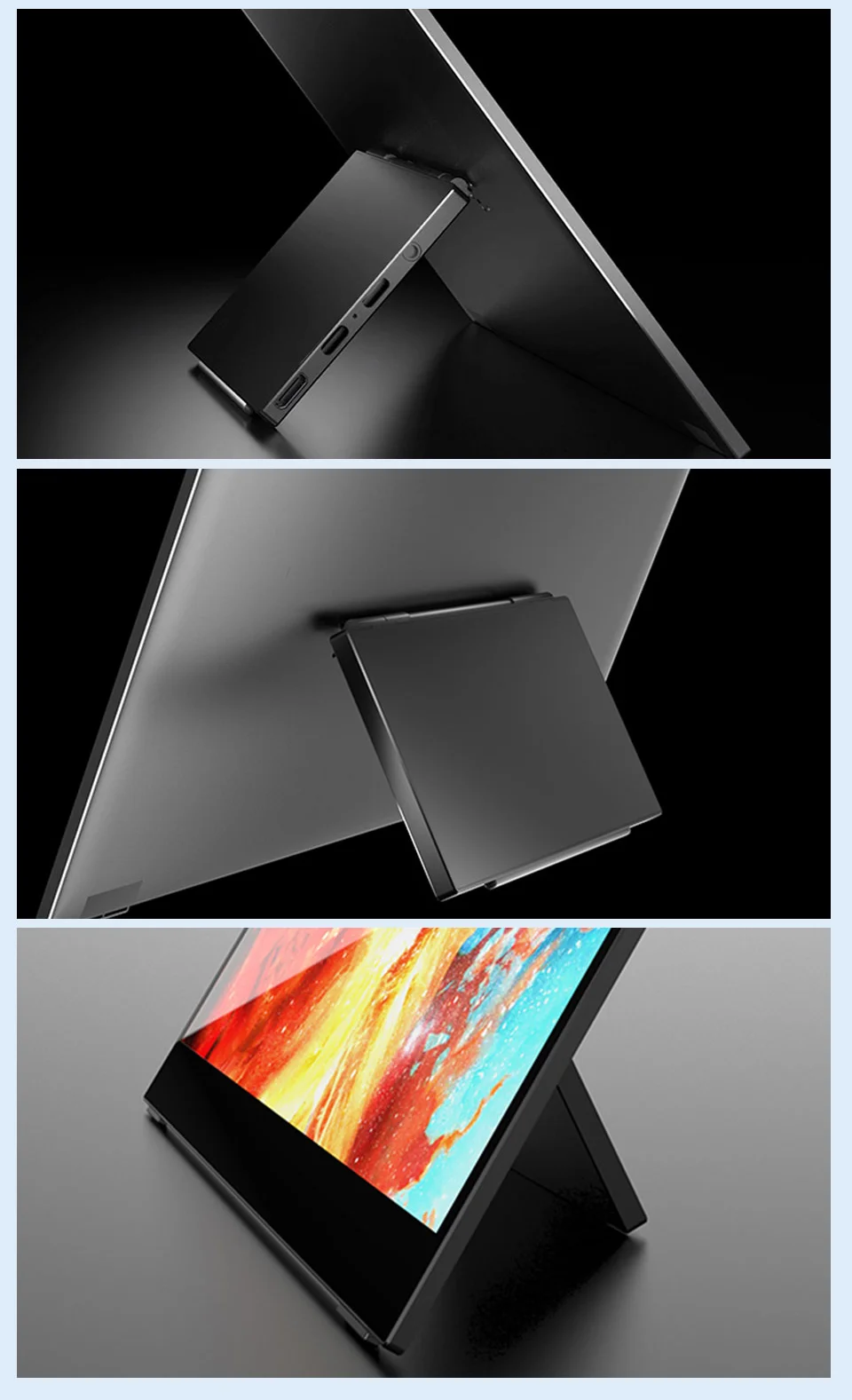 저렴한 14 인치 휴대용 모니터 터치 스크린 Ips Lcd 모니터 디스플레이 Usb C Hdmi Ps4 Xiaomi 화웨이 스위치 Xbox 한 노트북 전화