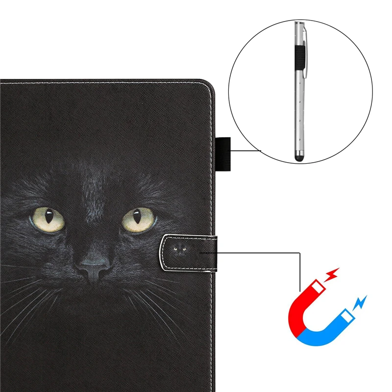 

Coque For Amazon Paperwhite 4 2018 Case Cartoon Black Cat Leather Cover For Amazon Kindle Paperwhite 4 6.0 inch eBook Cover Case