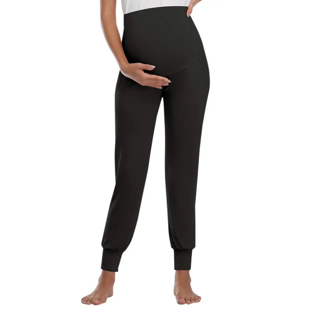 

Pregnant Women Maternity Pants Solid Color Female Stretchy Pregnancy Trousers Soft Cotton Pants High Waist Clothes