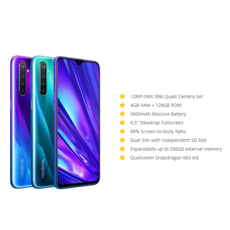 realme 5 global version moblie phone 6 5 full screen snapdragon 665 aie quad camera powerhero cellphone free global shipping