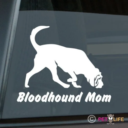 

Bloodhound Mom Sticker Die Cut Vinyl - blood hound window decal