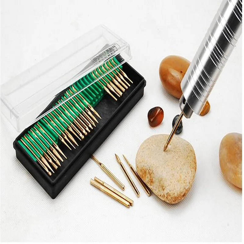 

Free shipping of jade carving tool sets with 30PCS of diamond coated jade stone grinding needles rods with 30PCS boxed