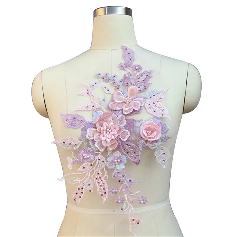 

Жемчужные 3D блестки, кружевные нашивки, свадебная вуаль, платье, украшение «сделай сам», аксессуары для рукоделия VS103017