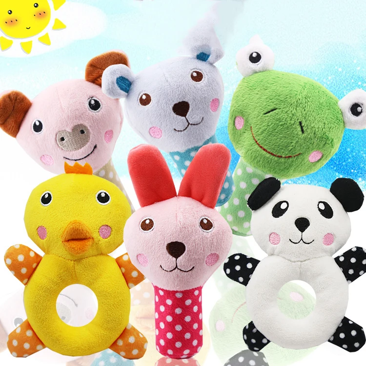 1 шт. плюшевая собака игрушки пищащие медведя и лягушки из мультфильмов кролик