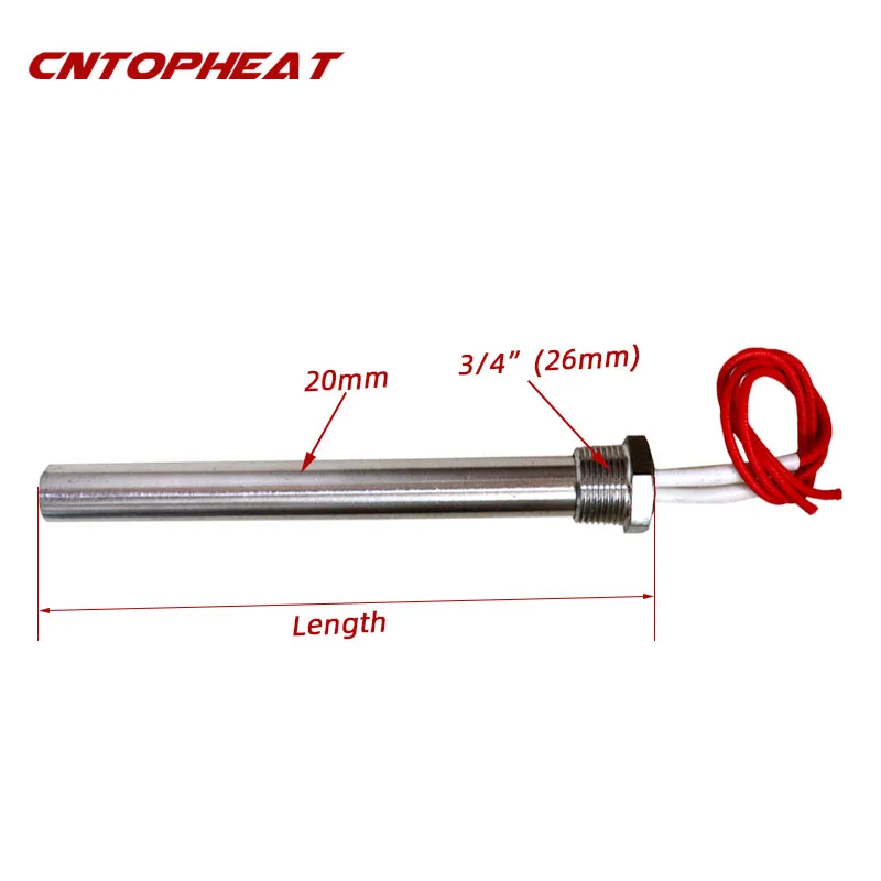 

36V/48V Cartridge Heater Element 3/4" Thread Stainless Steel Immersion Water Heating Element 500w/800w/1000W