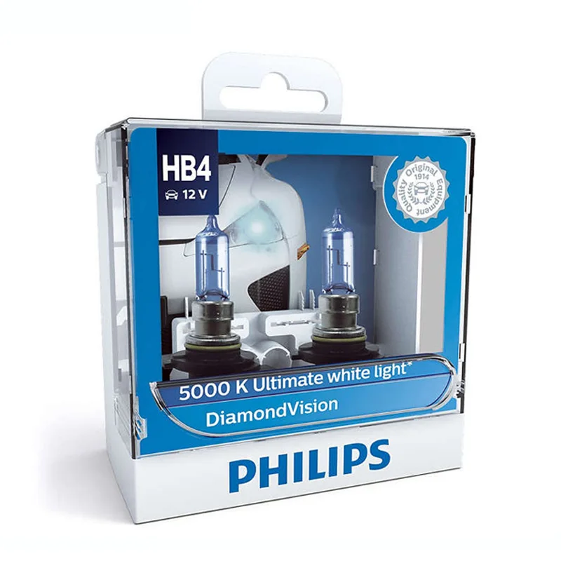 Лампы галогенные Philips HB4 9006 12 в 55 вт 5000 к 100% к|Лампы для автомобильных фар
