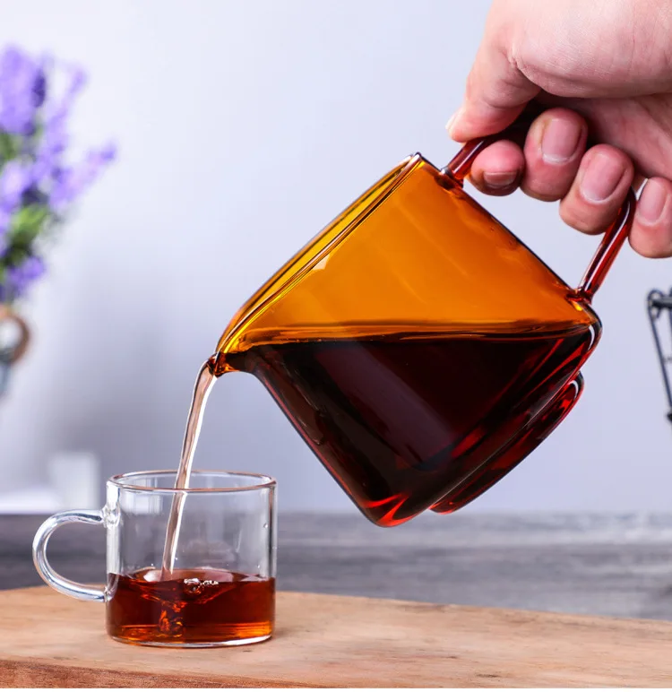 

Pour Over Glass Range Coffee Server Cafe Hand Drip Coffee Cup Pot Kettle Brewer Japanese Style Coffee Dripper Mugs Jug Pitcher