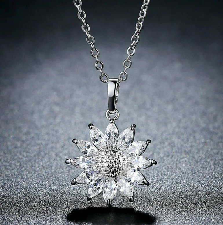 

ANGLANG Bling Bling Cubic Zirconia Pendant Necklace Women for Wedding Fashion Heart Necklace Luxury Love Jewelry Drop Shipping