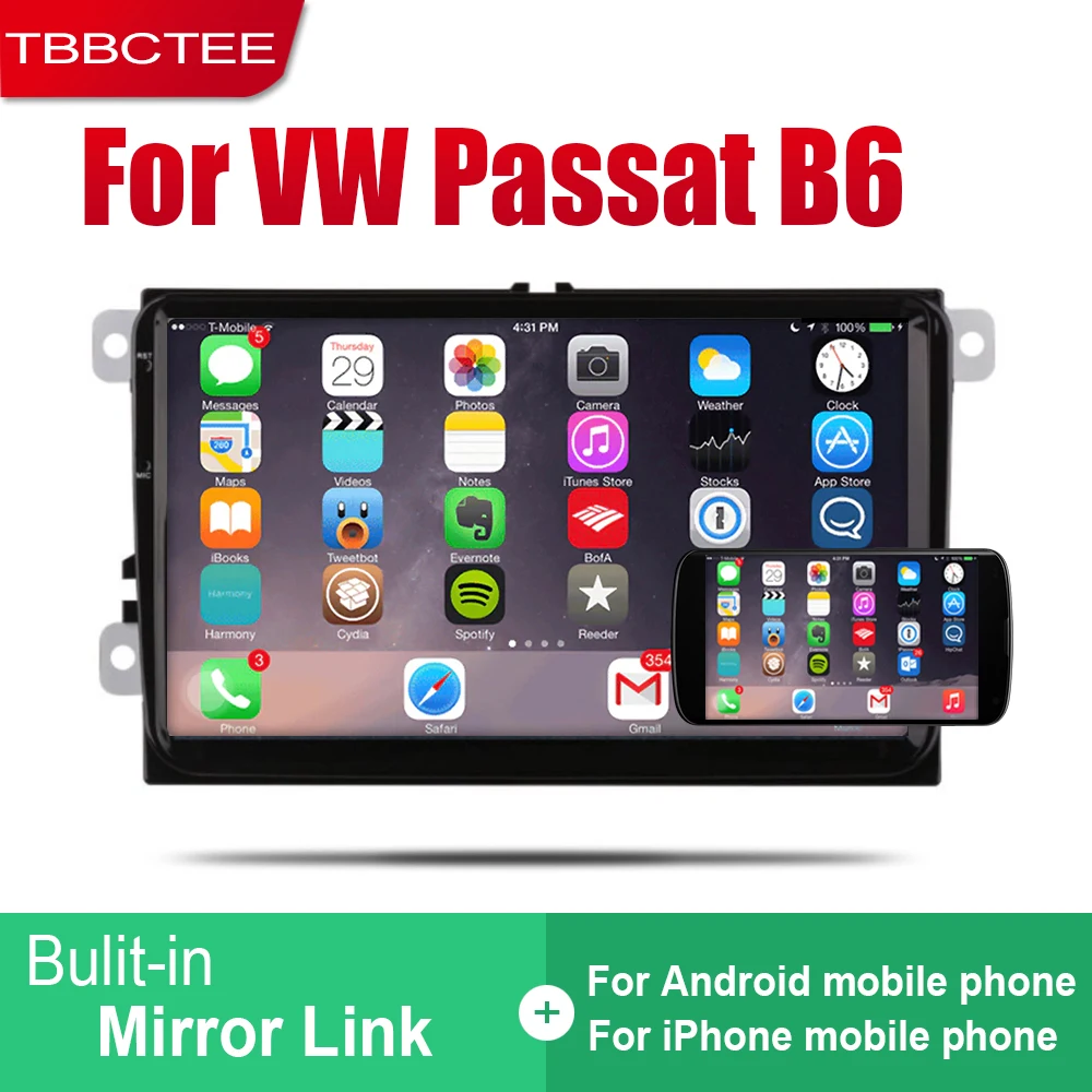 TBBCTEE автопроигрыватель gps навигация Android мультимедиа для Volkswagen VW Passat B6 2005 ~ 2010