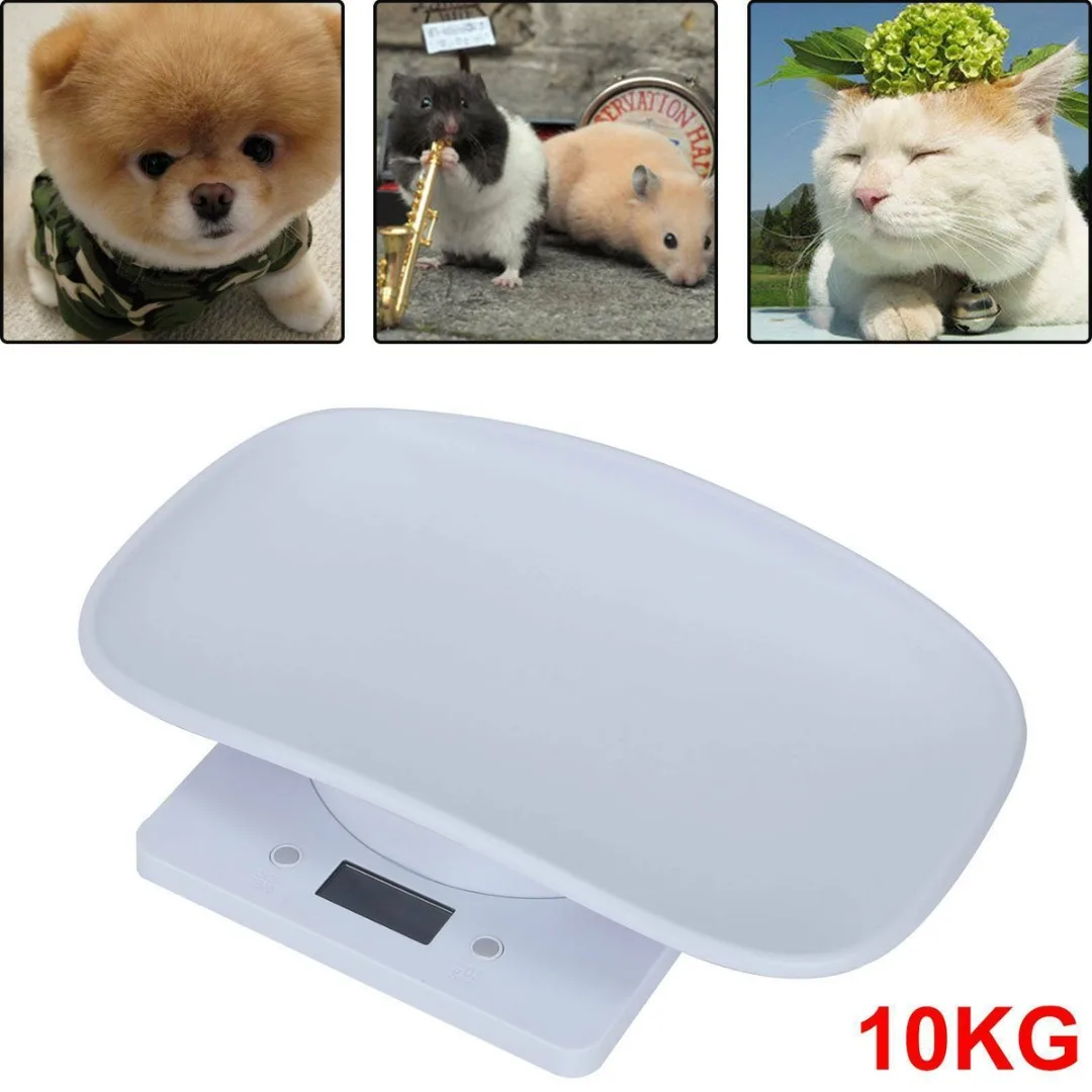 

1pc Mini Digital Scale Pet Electronic Weighing Scale Animal Children Scales for Measure Baby Cats Puppy Dogs Up to 10kg