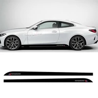 2pcs m performance car styling door side skirt stripes stickers body decals for bmw 4 series f32 f33 f36 435i 428i accessories