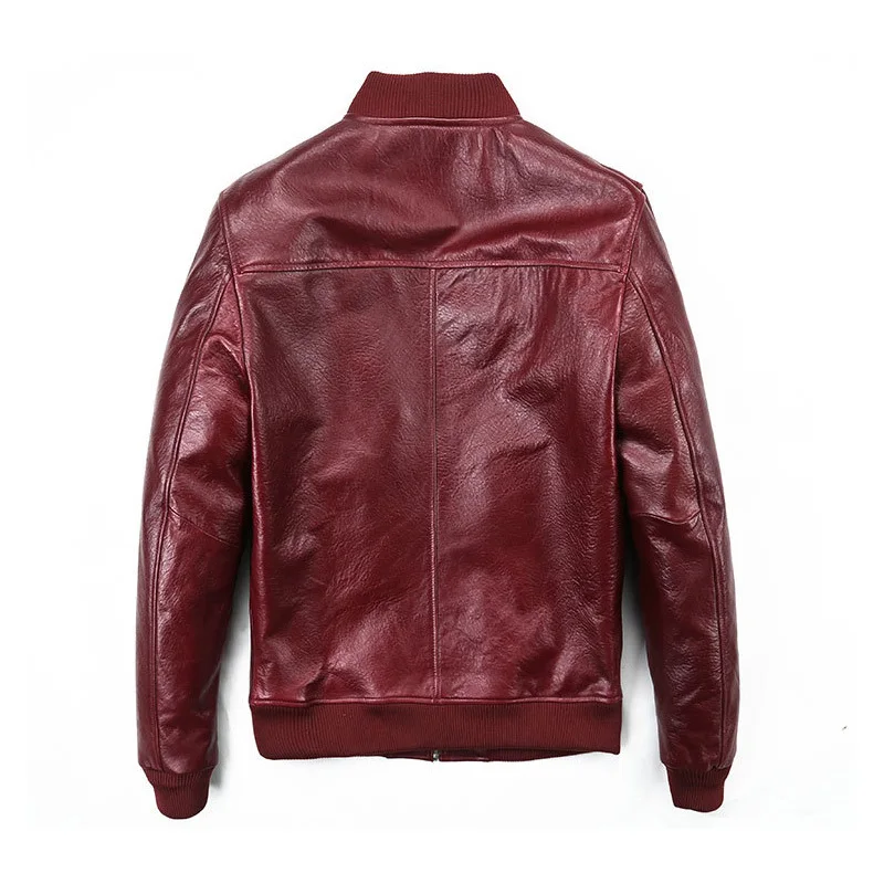 

Coat Men's sheepskin Winter Genuine Leather Jacket For Men Motorcycle Bomber Jacket Natural Real Leather Male Aviator 2020