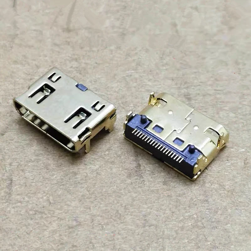 Мини-разъем HDMI для гнезда поверхностного монтажа 19P USB мини гнездовой разъем типа C Медный позолоченный интерфейс данных компьютера/гнездо