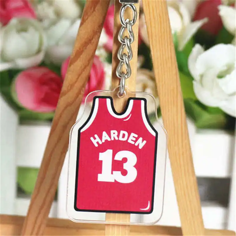 Harden LXJERY баскетбольная звезда Леброн Джеймс Джерси брелок акриловый Баскетбольная одежда костюм брелок школьный украшения кулон - Цвет: Harden