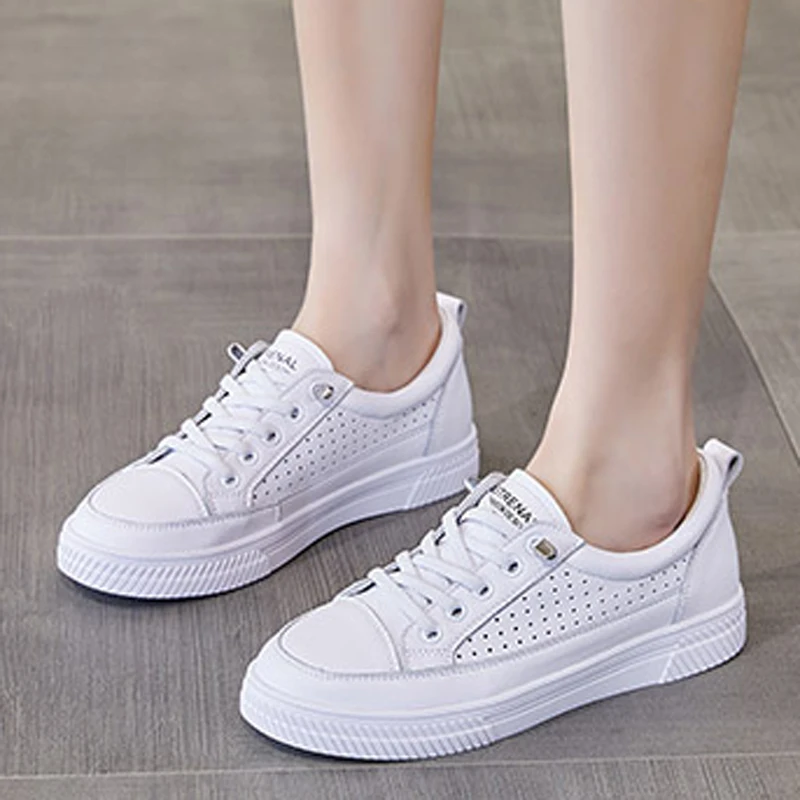 Женские кроссовки без шнуровки белые лоферы из натуральной воловьей кожи на