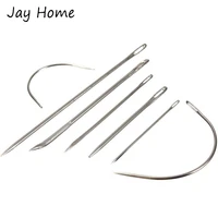 7pcs heavy duty hand sewing needles multifunctional curved needles carpet leather canvas repair tools weaving knitting needles