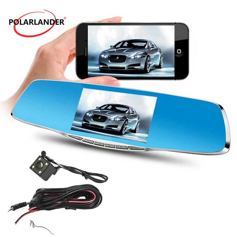 

Видеорегистраторы для автомобилей Full HD 1080P Двойной объектив 5 дюймов Зеркало заднего вида Камера Novatek Зеркало заднего вида цифровой авто Dvrs тире Ночное видение