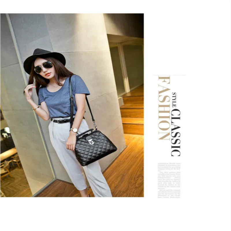 

Lock Female Bag Shoulder European and American Fashion 2021 New Doctor Hand Bags