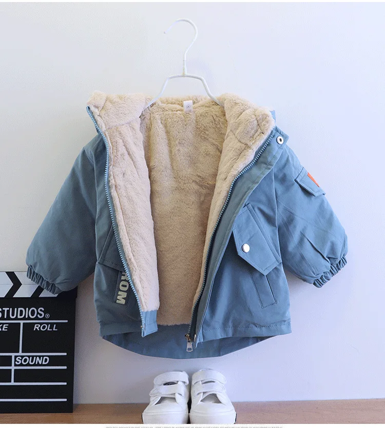 

Autumn and winter new plush cotton padded clothes children's fashionable school overcomes winter boys' and girls' clothes childr