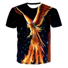 2021 Street Men's New Fashion Tshirt Chic Dragon And Phoenix Printing Men's T-shirt Unisex Casual Shirt boy Summer Clothing 4XL
