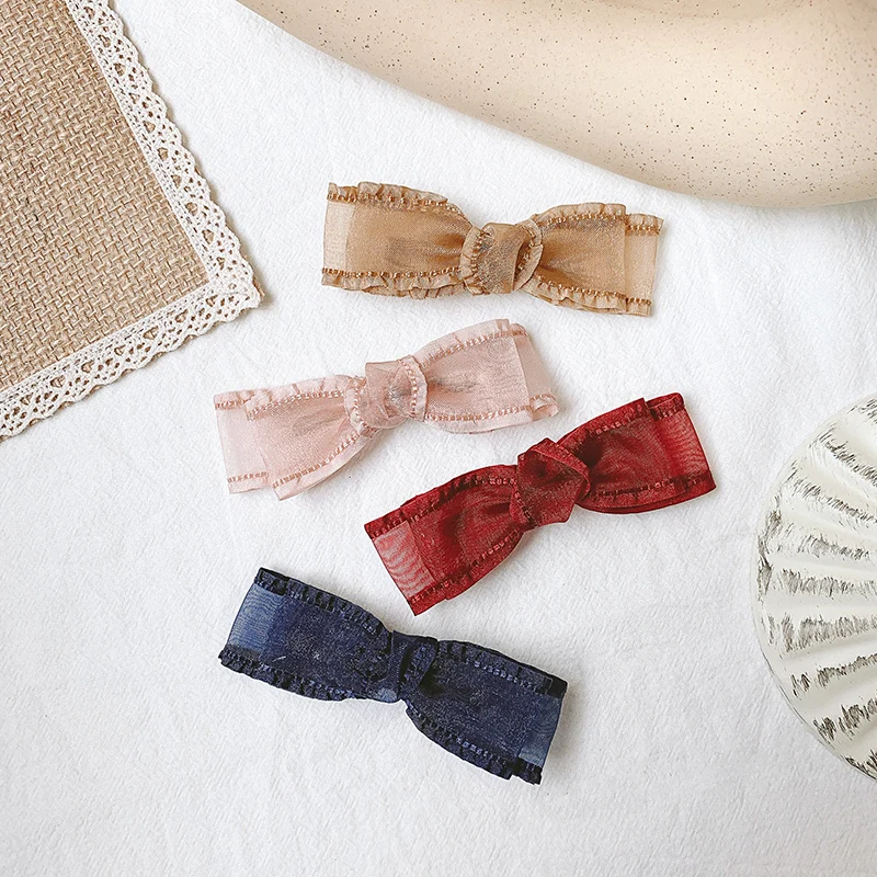 Ретро Шнуровка с бантиком заколка для волос в Корейском стиле Интернет
