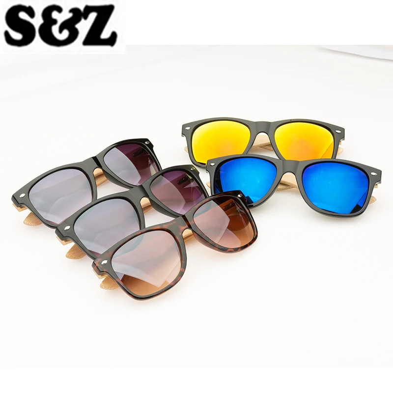 

Retro Wood Sunglasses Women Mens Bamboo Sunglass Women Brand Design Classic Goggles Gold Mirror Sun Glasses Shades lunette oculo