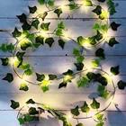100402010 светодиодов, искусственная лоза, светильник лая зеленая листья, подвесная гирлянда, лампа для украшения свадьбы, Рождества, Нового года вечерние