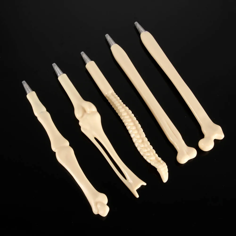 Writing Supplies 5Pcs Creative Bone Shape Ballpoint Pens New Gift Home Decoration School Office Stationery DC156 | Дом и сад
