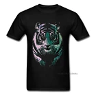 Черная футболка 2018 Tiger Дизайнерская мужская футболка с граффити размера плюс, топ для фитнеса, дышащая ткань с коротким рукавом и круглым вырезом