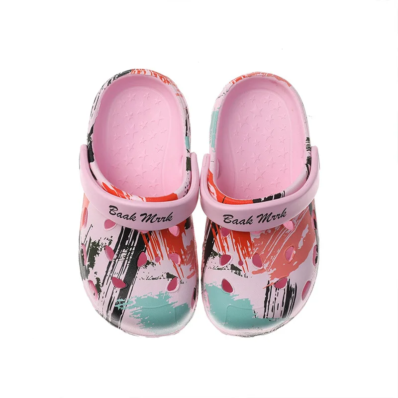 Детская мультяшная пещера пляжные летние детские тапочки для мужчин и девочек