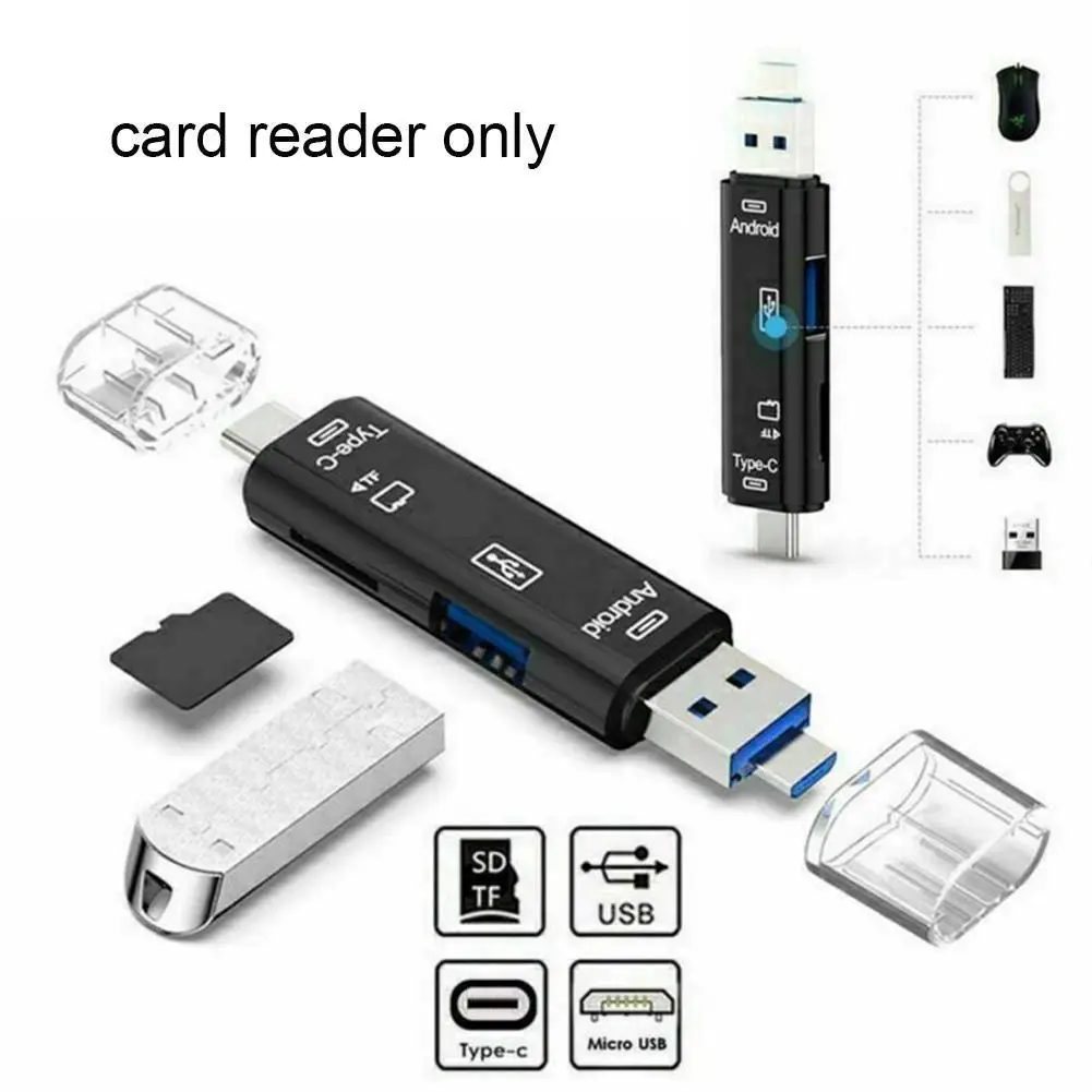 Кардридер Все в одном SDHC SD TF Micro кардридер C Type OTG для Macbook Xiaomi Huawei Android Phone PC USB