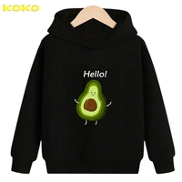 hello avocado print sweater toddler boys girls sweatshirt casual hoodies baby winter warm long sleeve hooded children clothes